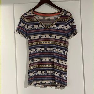 Aztec V Neck T-Shirt